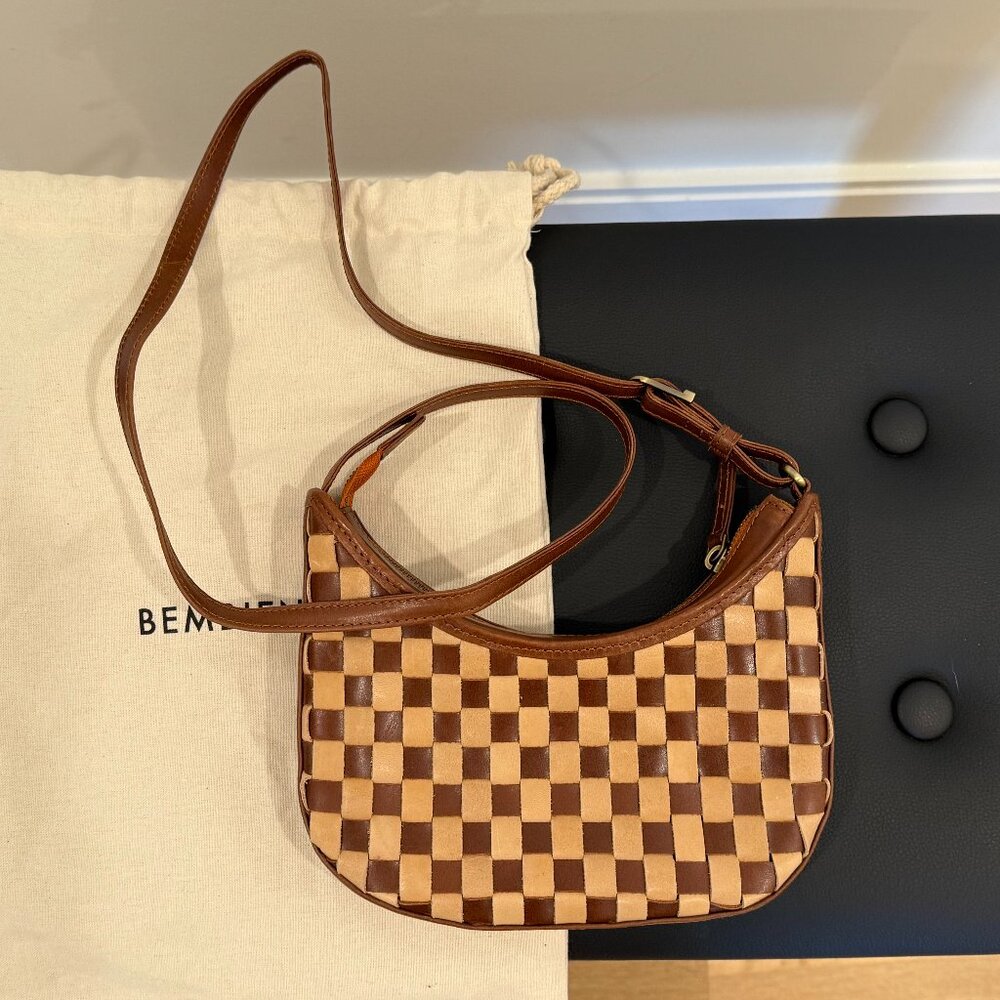 Bembien Mini Sling Bag in Caramel x Sienna Check Small Thin Mini Crossbody
